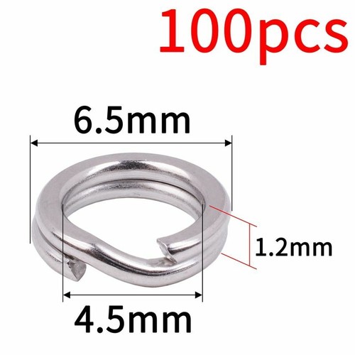 Stainless Steel Split Ring Fishing Connector Double Split Snap Lure Accessories - Picture 21 of 30