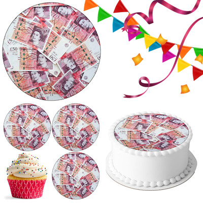 Pfundschein Geld Tortenaufleger Party Deko essbar Geburtstag Feier Cupcake