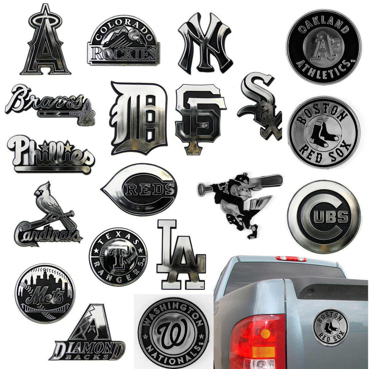 JEEP 3-D Chrome Emblem Decal – Bold Auto Truck Sticker