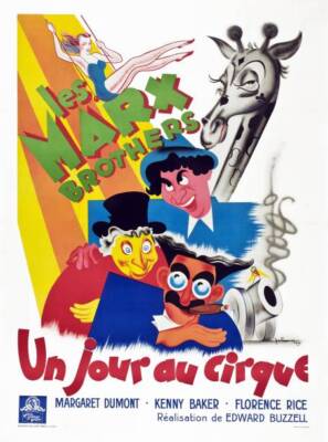 At The Circus poster French poster Harpo Marx Chico Marx Gro 1939 Movie Photo
