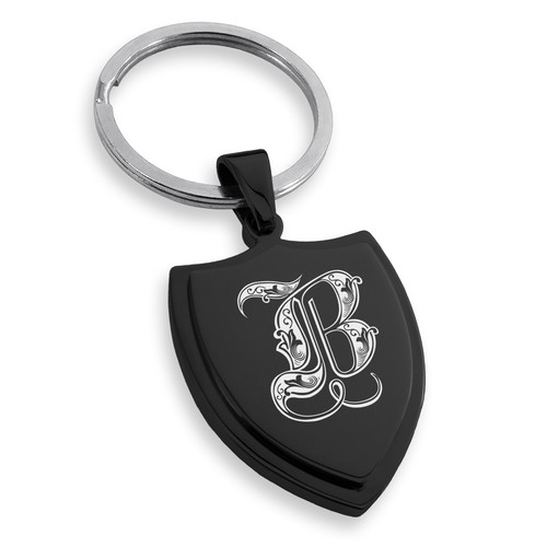 Collar o llavero con etiqueta de perro con letras reales con monograma escudo escudo de acero inoxidable - Imagen 12 de 157