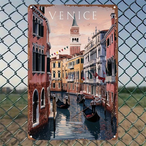 European Corfu Greece Rome Venice Italy Paris France Aluminum Sign 20cm x 30cm - Picture 14 of 31