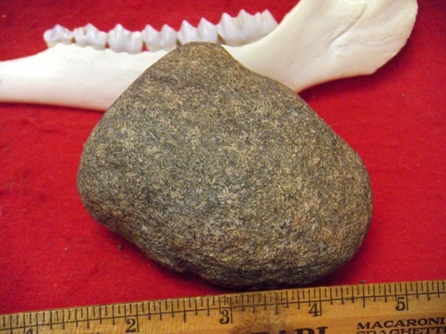 MULTI-PURPOSE HAMMERSTONE / WAR CLUB / PESTLE – OMAHA NEBRASKA – PLATTE RIVER - Picture 11 of 11