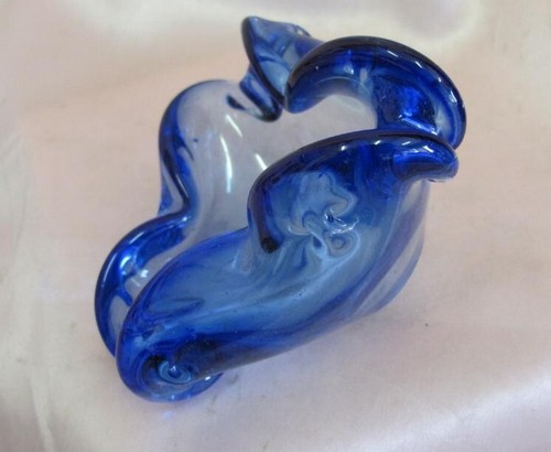 VINTAGE ITALIAN MURANO CRYSTAL GLASS CIGARETTE ASHTRAY ART DECORATIVE PIECE - Picture 8 of 13