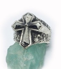 Cross Sterling Silver Ring