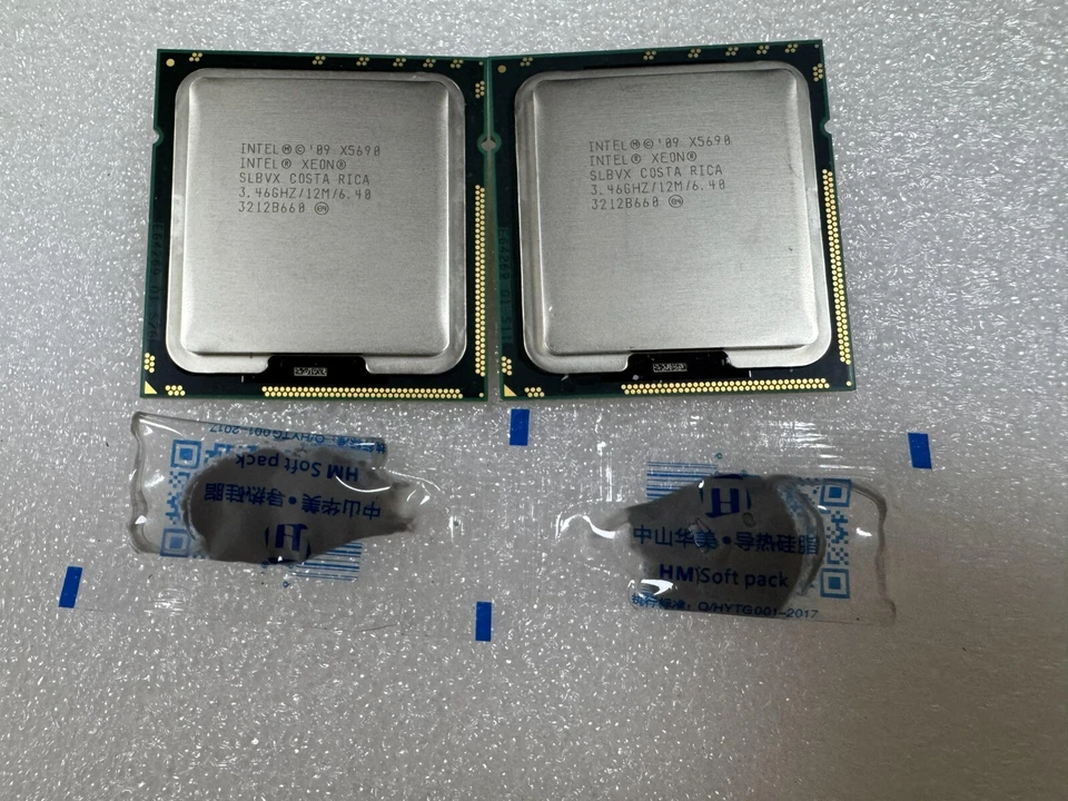 Matched Pair Intel Xeon X5690 3.46GHz SLBVX 6.4GT/s 12MB 6 Core 1333GHz CPU - Image 2 of 4