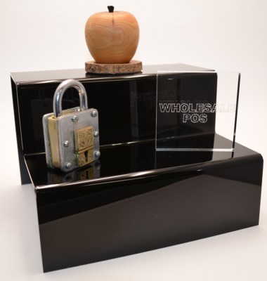 2 Ebenen Acryl Display Stufe Plexiglas Schmuck Ständer Erhöhung Laden Sockel