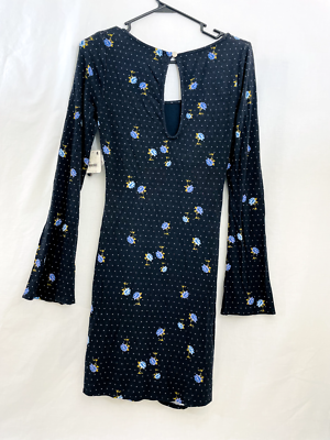 high waist mini dress Orla Cotton Knit Combo Mini Dress in bazaar blue