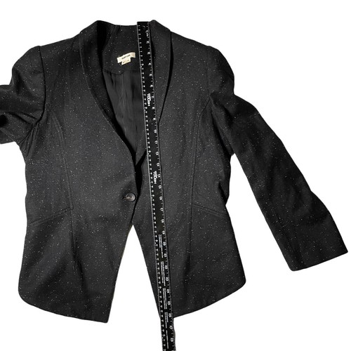 Womens Blazer Helmut Lang Size 12 Wool Blend Black White Tux - Picture 11 of 11