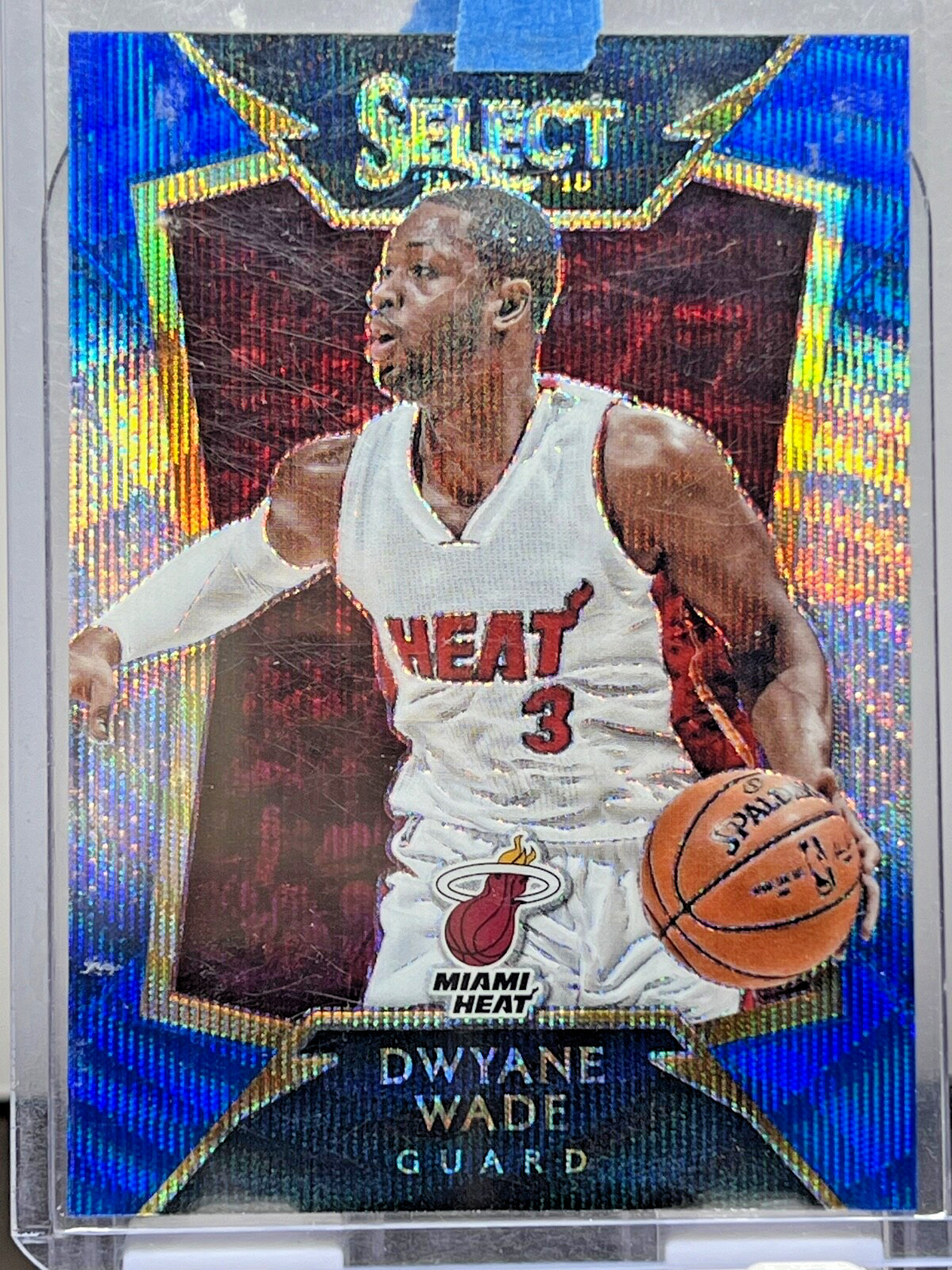 2014-15 PANINI SELECT #2 DWYANE WADE BLUE & SILVER PRIZM