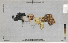 Four Seasons Pointers Needlepoint Canvas
