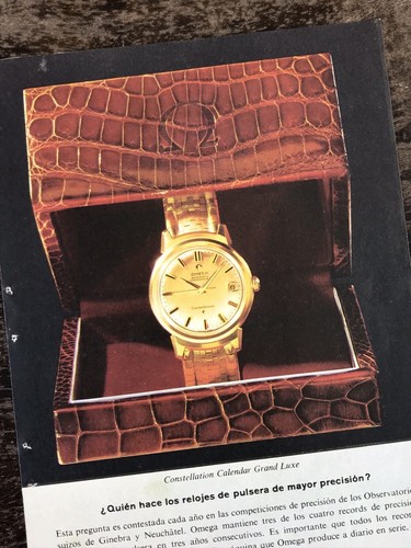 OMEGA Vintage Años 50 Anuncio Constelación Calendario Gran Deluxe Oro 18K/ - Imagen 4 de 8