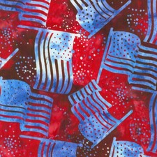 RK  100 Cotton Batik  Liberty  SRK-21905-93 Scarlet  per 1/2 yd