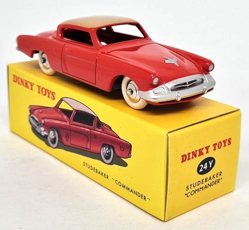 Atlas Dinky Toys 24Y Studebaker Commander Bright Red Diecast Model - Picture 2 of 4