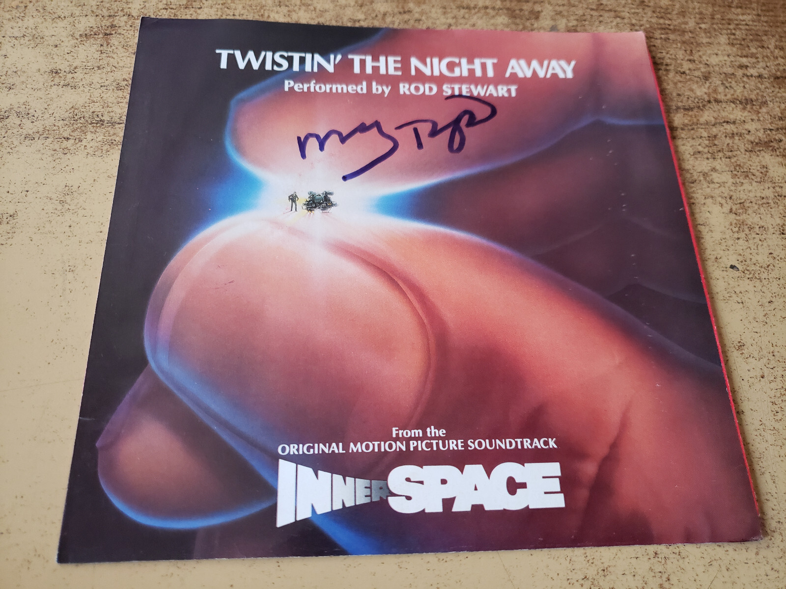 Autographed 1987 excellent meg ryan innerspace twistin' the night sleeve only 45