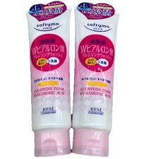 Face Wash+Make Up Remover Kose Softymo Hyaluronic Acid Cleansing Foam 190gx2