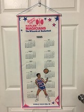 Harlem Magicians Rare Felt Calendar 1985-86 Marques Haynes Vintage