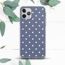 White Polka Dot Spots Elegant Case For iPhone 7 8 X SE 11 12 13 14 15 Pro Max