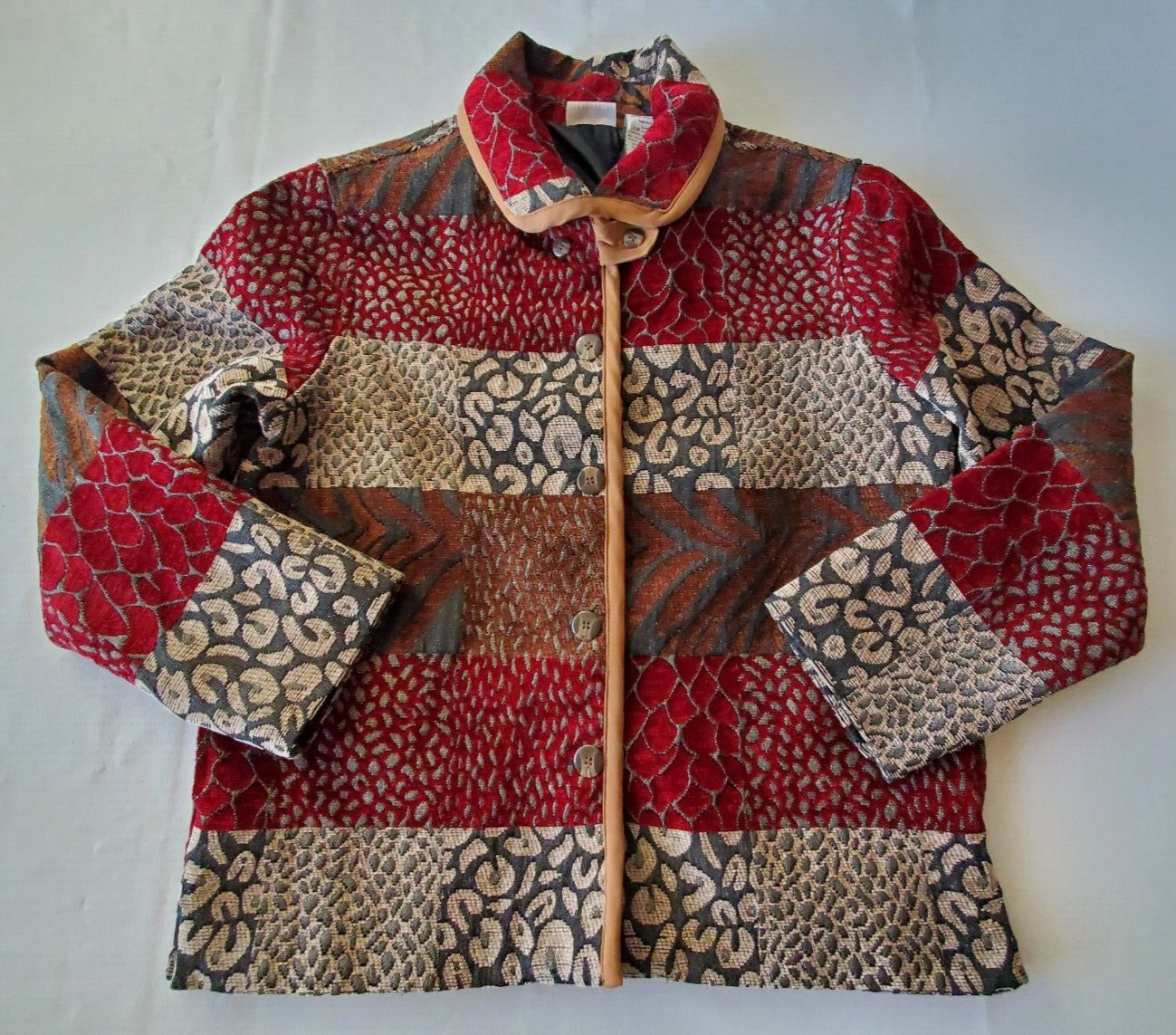 White Stag Jacket Women's Small Patchwork Chenill… - image 1