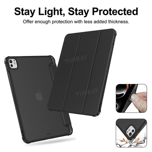 Case for iPad 7/8/9th 10.2 Air 4 5 6 Pro 11'' 13'' 2024 Smart Leather Flip Cover - Picture 12 of 87