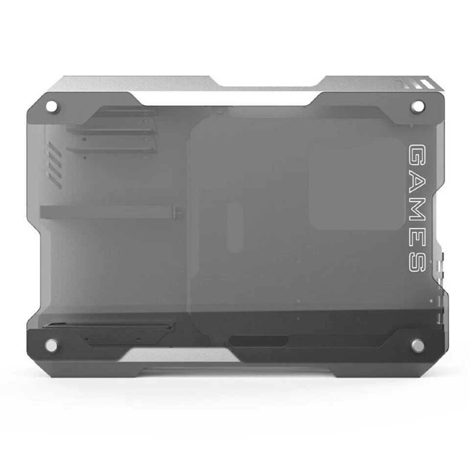 Aluminum Alloy Frame Tempered Glass Mini Computer Case Gaming ATX Matx PC Silver - Image 4 of 4