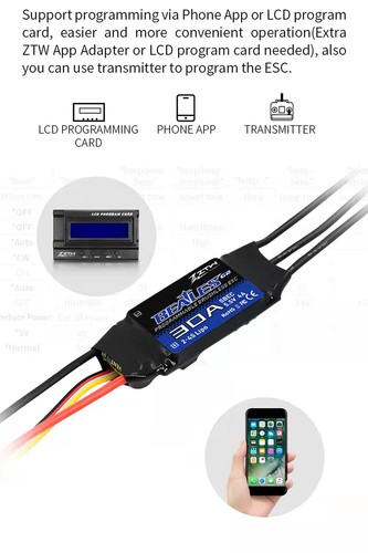 ZTW 32-Bit Brushless ESC Beatles G2 2-6S SBEC Speed Controller for RC Airplane - Picture 8 of 17