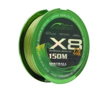 Braided Fishing Line X8 150 m Silk and Soft Super Strong Pike Zander Green New