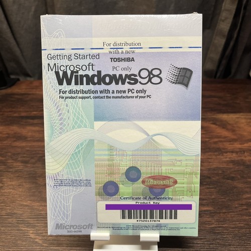 Toshiba Windows 98 Manual With License Key Sealed NO CD | eBay