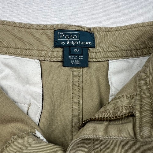 Polo Ralph Lauren Cargo Shorts Classic Chino Beige Cotton Mens Size 20 - Picture 3 of 6