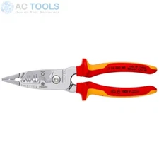Knipex Pliers / Cutters / Wire Strippers 200mm (Insulated 1000V) - 1376200ME