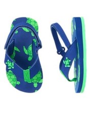 GYMBOREE SWIM SHOP BLUE w/ SEA TURTLES FLIP FLOPS 03 04 5 6 7 8 NWT