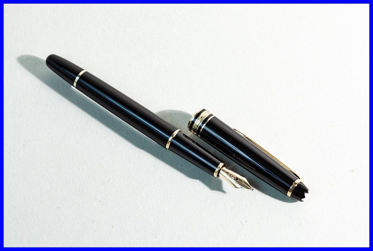 1987 W.GERMANY MASTERPIECE 144 MONTBLANC 14K Gold BROAD nib