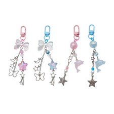 Phone Charm Bowknot Keychain Pendant Key Adornment for Parties and Travel