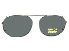Round Square Non Polarized Clip-on Sunglasses