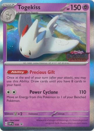 NM-Mint, English - 1 x Pokemon Togekiss - SVP038 - Prerelease Promo Scarlet & Vi