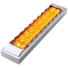 GG Grand General 76480 Amber Light Bar 10" Spyder 18-LED, Lens Double Row Bezel