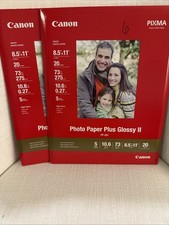 Canon Photo Paper Plus Glossy II 8.5x11 2 Pack - Unopened 
