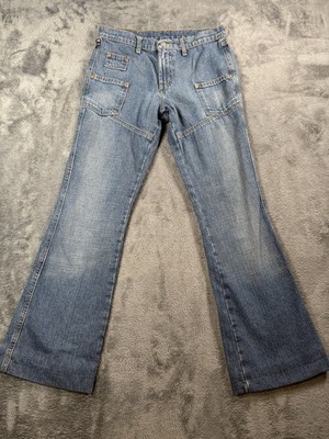 Vintage Polo Ralph Lauren Jeans Mens 36x32 Blue Patched Pocket Y2K