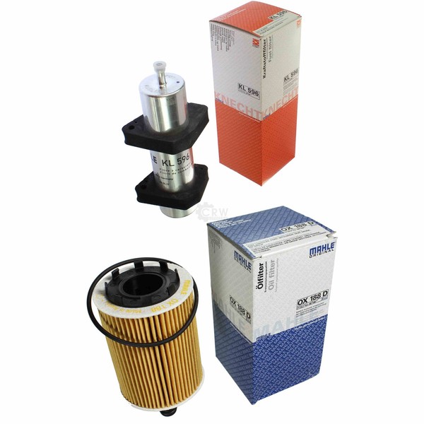 Mahle / Knecht Set Filterpaket Kraftstofffilter KL 596 ÖLfilter OX 188D-image