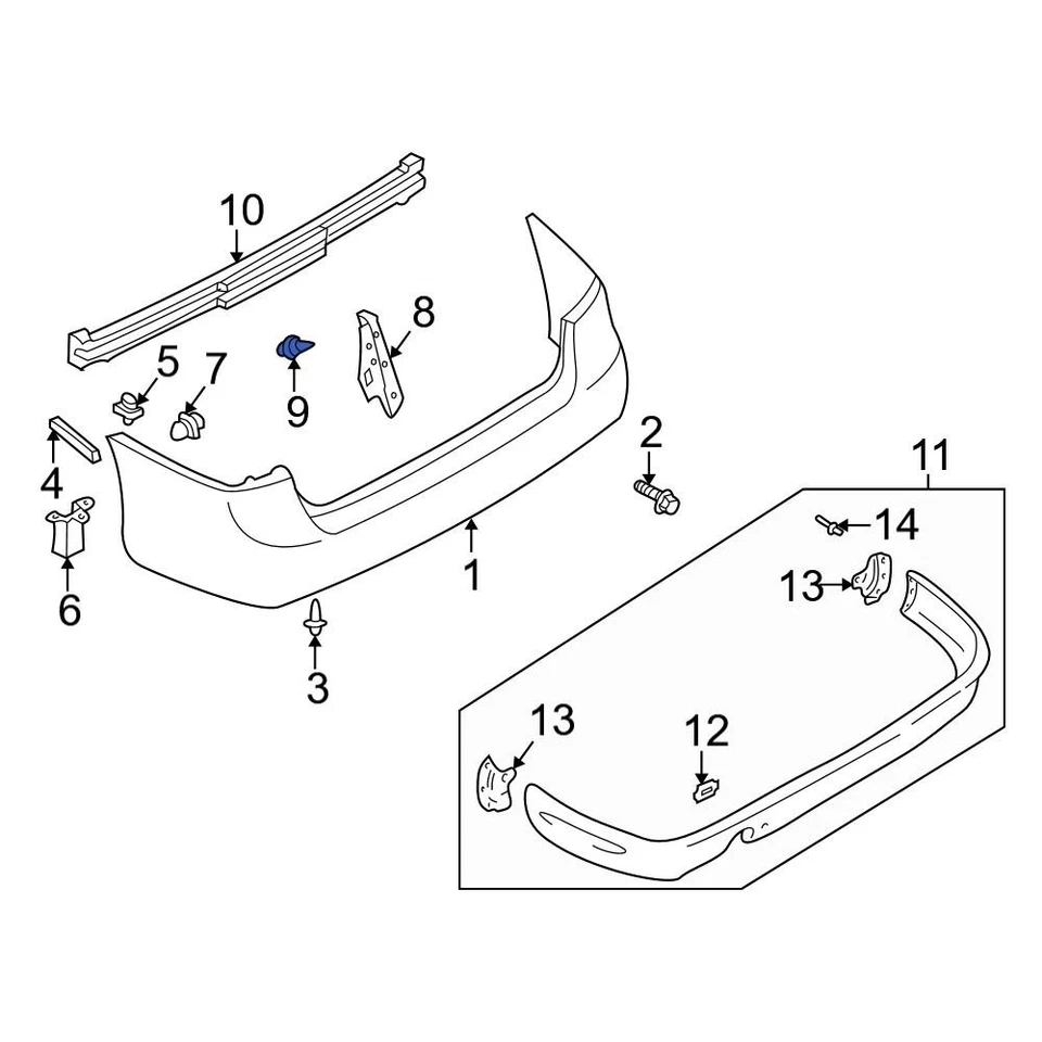 For Mazda 6 2003-2013 Mazda BC1D56145 Fuel Tank Shield Clip Foto 2 de 4