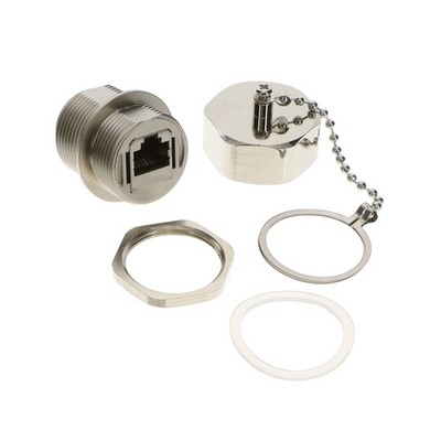 Amphenol CONEC 17-150164 RJ45 Cat6A Shielded Inline Coupler Panel Mount M28