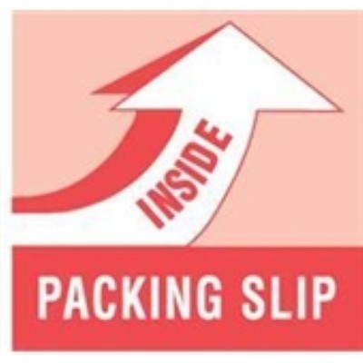 1000 - #DL1180  4x4''  ''PACKING  SLIP INSIDE'' Label