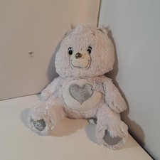 Care Bears 2007 Tenderheart Plush 12" White Silver 25 Years of Caring Stuffed An
