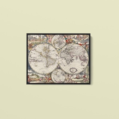 Justus Danckerts - Nova Totius Terrarum Orbis Tabula - Paper or Canvas