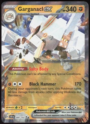 Stellar Crown Garganacl ex 89/142 Double Rare Pokemon NM/M