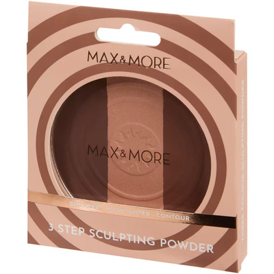 Max & More 3-in-1 Puder 14 g   Multifunktionales Gesichtspuder