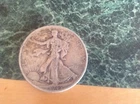 1945 Walking Liberty Half Dollar (yellow-orange/purple)
