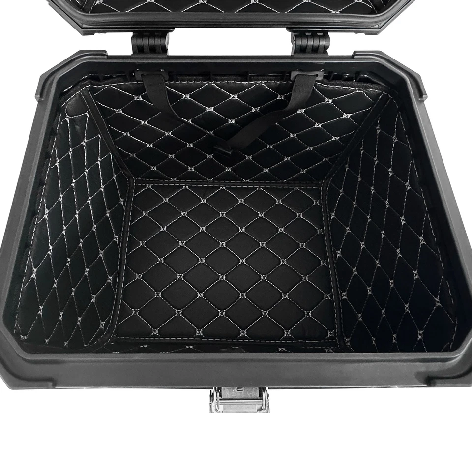 Aluminum Motorcycle Trunk Top Case Luggage Storage Tour Tail Box 45L/55L/65L/80L - image 3 of 4