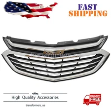 Front Bumper Grille Upper Grill w/Chrome Trim Fit Chevrolet Equinox 2018-2021 US