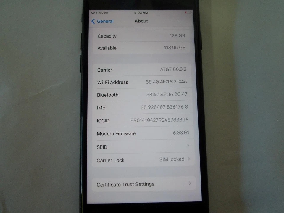 Apple iPhone 7 A1778 128GB (AT&T 50.0.2) Black Touchscreen Smartphone - Image 3 of 4